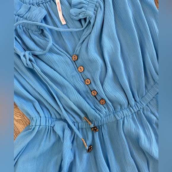 Free People Blue Boho Dress Size Extra Small - Picture 5 of 8
